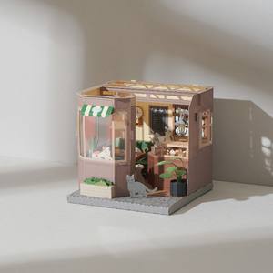 [4R] Exquisite Creative Cat Café 3D Paper Model Miniature <b>Dollhouse</b> - Product Image 6
