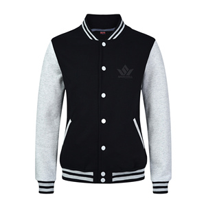Veste de sport respirante personnalisée pour homme SPARKWELL INDUSTRY, bleu et blanc, manches unies, fermeture éclair sur le devant, style preppy, automne - Product Image 3