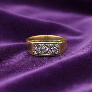 Hip Hop Style Round Brilliant Cut Moissanite Diamond Cluster Engagement <b>Ring</b> 925 <b>Sterling</b> <b>Silver</b> Iced Bling Jewelry Gift for <b>Men</b> - Product Image 3