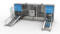 Chariot de lavage en acier inoxydable 304, support industriel et équipement de nettoyage pour chariots fumés pour usine de transformation alimentaire