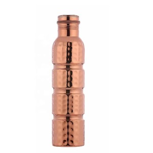 Creative Pure Copper Eco-Friendly Bottle Hammered Finish Handmade Leak-Proof Vessel Drinking Travel Party <b>Gift</b> <b>Box</b> Factory Price - Product Image 1
