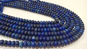 Perles de lapis-lazuli bleu naturel, rondes, lisses, 8 mm, perles de pierres précieuses - Product Image 3