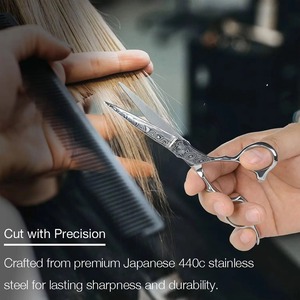 Ciseaux de barbier en acier inoxydable 2026 Design, logo personnalisé, outils professionnels de salon, haute qualité, couleurs personnalisées, pour droitiers, faible profil - Product Image 5