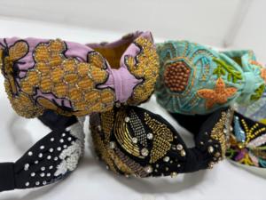 Conifer Embroidered Beaded Hair Bands for <b>Women</b> Handmade Decorative <b>Headbands</b> Floral Bow Design Fashion 6.5cm Wedding Hair - Product Image 2