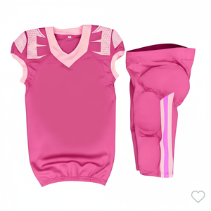 Ensemble maillot et pantalon de football américain personnalisé, respirant, 100 % polyester, uniforme d'équipe par sublimation, vente en gros, manches courtes imprimées - Product Image 1