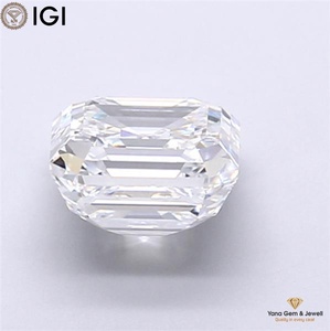 Diamant CVD de laboratoire taille Asscher 2,50 carats, certifié IGI, couleur D, clarté VVS1, pièce centrale solitaire pour sertissage personnalisé - Product Image 4