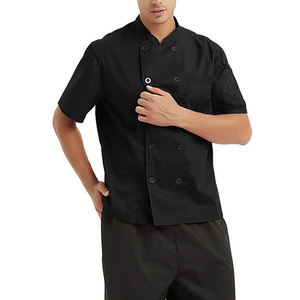 Uniforme de Cocina Impermeable Negro de Poliéster/Algodón para Hombre, Nuevo Estilo de Uniforme de Chef para Restaurante y Bar - Product Image 4