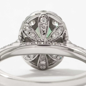 Elegant White <b>Gold</b> Engagement <b>Ring</b> Crafted in <b>14K</b> <b>Gold</b> 0.87ct Oval Alexandrite Lab Grown Diamond Prong Set IGI Certified Women's - Product Image 6