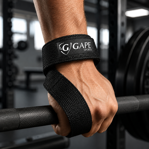 Sangles de levage GAPE SPORTS en nylon, réglables avec fermeture Velcro, pour musculation, unisexe, noir, prix de gros, OEM, prix bas - Product Image 5