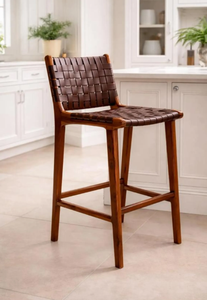 Tabourets de bar en bois de manguier haut de gamme pour cuisine, chaise haute de luxe, mobilier de café moderne, chaises de bar au meilleur prix - Product Image 4