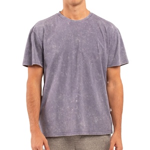 Personalizado Hip Hop impresión Puff impresión promocional al aire libre Vintage cuello redondo High Street Wear algodón Batik ácido lavado camiseta de los hombres - Product Image 1