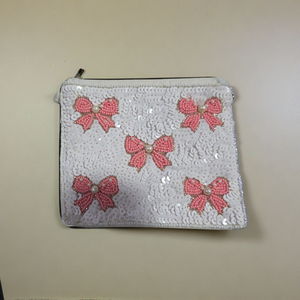 Pochette perlée faite main de haute qualité au design bohème, avec fermeture éclair, pour cadeau de mariée, porte-monnaie, enterrement de vie de jeune fille, paillettes, bouteille de champagne colorée et cartes - Product Image 2