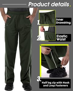 Pantalons de pluie imperméables légers pour hommes, pantalons de randonnée en plein air, fournisseur en gros - Product Image 4
