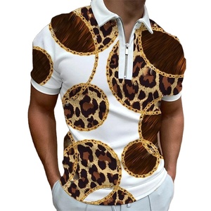 2025 verano moda hombres Vintage sólido cremallera O cuello Casual manga corta para Polo Jersey pulóver estilo inglés impreso Jerse - Product Image 1