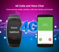 Reloj Inteligente con Rastreador GPS 4G para la Seguridad de Personas Mayores, Ubicación en Tiempo Real, Pulsera para Adultos Mayores con Alarma SOS y Monitoreo de Salud