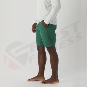 Shorts de bain et de sport personnalisés pour hommes 2025 – 100 % coton, séchage rapide, coupe-vent, respirant, avec filet, couleur unie, cordon de serrage, pour l'été - Product Image 4