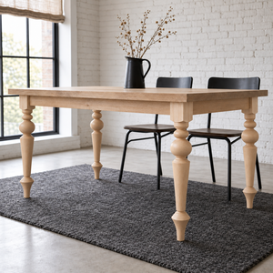 Pata de Mesa de Madera Maciza, Pata de Mueble de Madera Maciza, Diseño Tradicional Tallado en Forma de Calabaza, Base de Mesa Cuadrada para Hogar u Oficina - Product Image 3