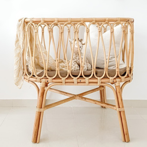 Cuna de bebé de ratán natural, cuna de madera ecológica, muebles para bebés, cuna de mimbre para niños pequeños, moisés. - Product Image 3