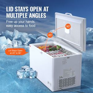 12.8 Cu.ft / 345 L grande congelatore 4 cestini rimovibili Freestanding Top Open sportello commerciale con coperchio di bloccaggio - Product Image 5