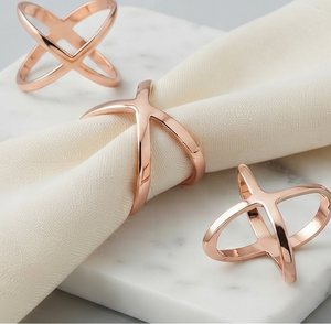 Elegant Gold Plated Metal <b>Napkin</b> Ring Wedding <b>Birthday</b> Party Table Decoration Metal <b>Napkin</b> Ring - Product Image 4