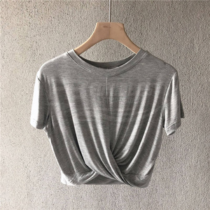 Camiseta Deportiva Holgada de Poliéster con Logotipo Personalizado, Diseño de Moda Ecológica de Secado Rápido con Nudos, Nueva Colección Primavera 2026, Venta al Por Mayor - Product Image 6
