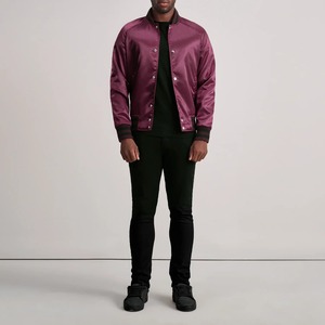 Wholesale Customized <b>Thin</b> Stand Collar <b>Men's</b> Varsity <b>Jackets</b>-High Quality Custom Colors & Designs Casual Winter Wear - Product Image 1