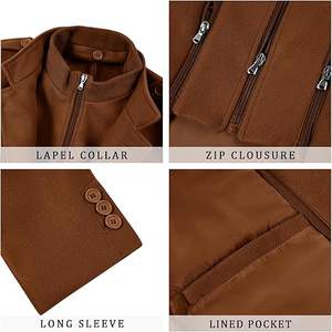 Manteau long d'hiver classique marron 2026 pour garçons, chaud et respirant, coupe longue et épaisse - Product Image 5