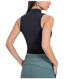 Femme Activewear mode course sport débardeur sans manches col haut Yoga hauts 2025 - Product Image 3
