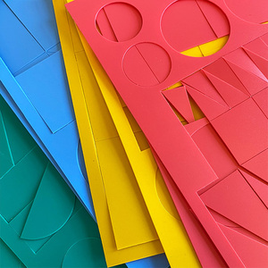 248 pièces de jouets éducatifs en plastique plat de forme géométrique pour l'apprentissage - Product Image 5