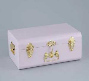 กล่องเก็บของโลหะสีขาวและสีน้ำเงินสำหรับใส่เสื้อผ้าและเครื่องประดับ กล่องเก็บของน้ำหนักเบาแข็งแรงสำหรับใช้ในบ้านพร้อมกุญแจล็อค - Product Image 2