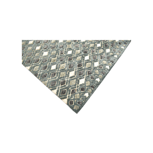 Alfombra Moderna de Lana Gris con Diseño Geométrico de Diamantes, de Pelo Corto y Textura Afelpada para Sala de Estar u Hotel - Product Image 4