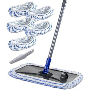 For Masthome Extra Large Microfiber <b>Mop</b> 16 Flat <b>Mop</b> with 5 Pad Wet & Dry Use for Hardwood & Laminate Dust <b>Mop</b> for Floor <b>Cleaning</b> - Product Image 3
