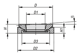 Rondelle sphérique K0691, D1=8,5, D2=25, acier inoxydable 1.4305 brillant - Product Image 2