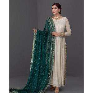 ที่น่าสนใจ Georgette เย็บปักถักร้อยลำดับ kurti Palazzo กับ dupatta rama - Product Image 2