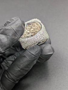 Bague personnalisée en moissanite avec nom, bague signet carrée pavée, bijoux hip-hop personnalisés, bague de luxe tendance, cadeau - Product Image 4