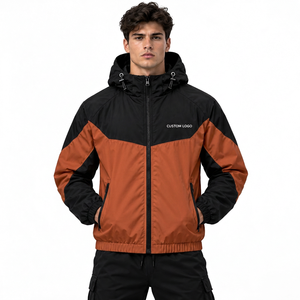 Veste coupe-vent personnalisée durable en polyester et coton, légère, streetwear, avec logo, vêtement d'extérieur décontracté et tendance - Product Image 1
