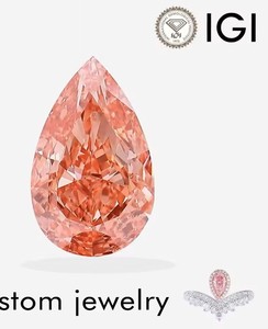 เพชรทรงลูกแพร์สีชมพูสดใส Royal 3.00-3.10 กะรัต ได้รับการรับรองจาก IGI ความสะอาดระดับ VVS2 VS1 เพชรคุณภาพพรีเมียมที่เพาะเลี้ยงในห้องปฏิบัติการ - Product Image 3