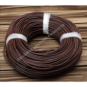 Produits en cuir Reliance, cordon en cuir véritable brun foncé de 2 mm, kit de fabrication de bracelet DIY, forme ronde, perles de tailles et couleurs mélangées - Product Image 1