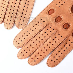 Guantes de Conducción de Cuero para Hombre, Estilo Occidental, con Logotipo Personalizado, para la Vida Diaria de Invierno, Guantes de Conducción de Piel de Ciervo a la Moda - Product Image 5