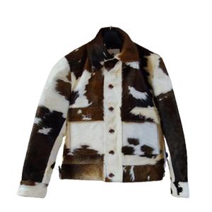 Chaqueta de Cuero con Pelo de Vaca para Hombre, Estilo Motero, Tallas Grandes, Chaqueta de Invierno para Mujer, Fabricante Mayorista de Pakistán - Product Image 1