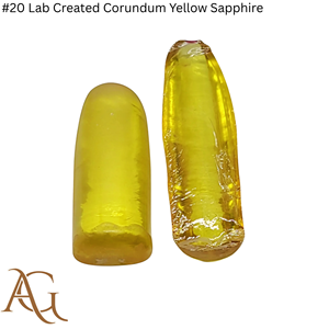 # 20 bolas de zafiro amarillo de corindón cultivado en laboratorio, sintético, de fusión por llama, gema simulada para corte lapidario - Product Image 3