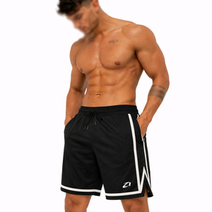 กางเกงขาสั้นออกกำลังกายผู้ชาย น้ำหนักเบา เอวยางยืด มีแถบข้าง กางเกงกีฬา แห้งเร็ว สำหรับวิ่งและฟิตเนส ผลิตแบบ OEM - Product Image 1