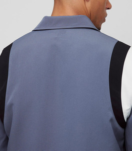 Veste universitaire personnalisée pour homme, blanc, marine, gris, broderie sur le devant, style décontracté, col rabattu, coupe régulière, coupe-vent d'hiver - Product Image 2