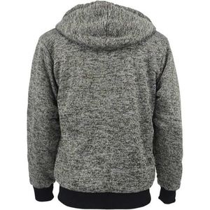<b>Men's</b> Zip Up Hooded Fleece Sweatshirt Heather <b>Grey</b> Casual <b>Hoodie</b> with Drawstring Customize Upper Hoodies - Product Image 3