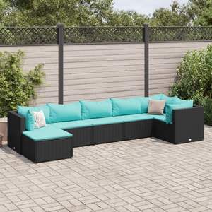 Conjunto de Muebles de Patio Negros con Conjuntos de Jardín Azul Agua - Product Image 1