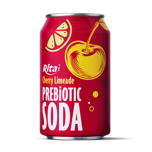 High Quality 330ml Cherry Limeade Prebiotic Soda Drink OEM ODM Fruity Flavor <b>Beverage</b> Vietnam Company Rita Manufacturer Low MOQ - Product Image 1