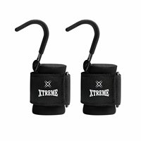 Crochets de musculation avec support pour les poignets, crochets de powerlifting pour tractions, crochets pour sangles de levage, crochets pour musculation et entraînement de force.