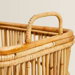 Panier de bureau en rotin naturel/forme personnalisée, mobilier commercial réglable (autres), paniers de bureau européens en rotin pour la maison - Product Image 1