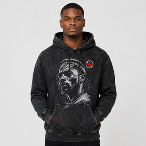 Acid Washed <b>Men</b> Hoodie <b>Pullover</b> Sweatshirt Graphic Print Hooded Sweatshirt with Pocket for Casual Wear <b>Men</b> Acid Wash Hoodies - Product Image 1