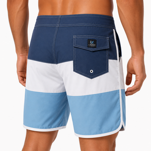Custom <b>Men</b> Color Block Board Shorts Quick Dry Beach Swim <b>Trunks</b> Lightweight Surfing Shorts Water Sports Wear OEM ODM Manufacture - Product Image 4